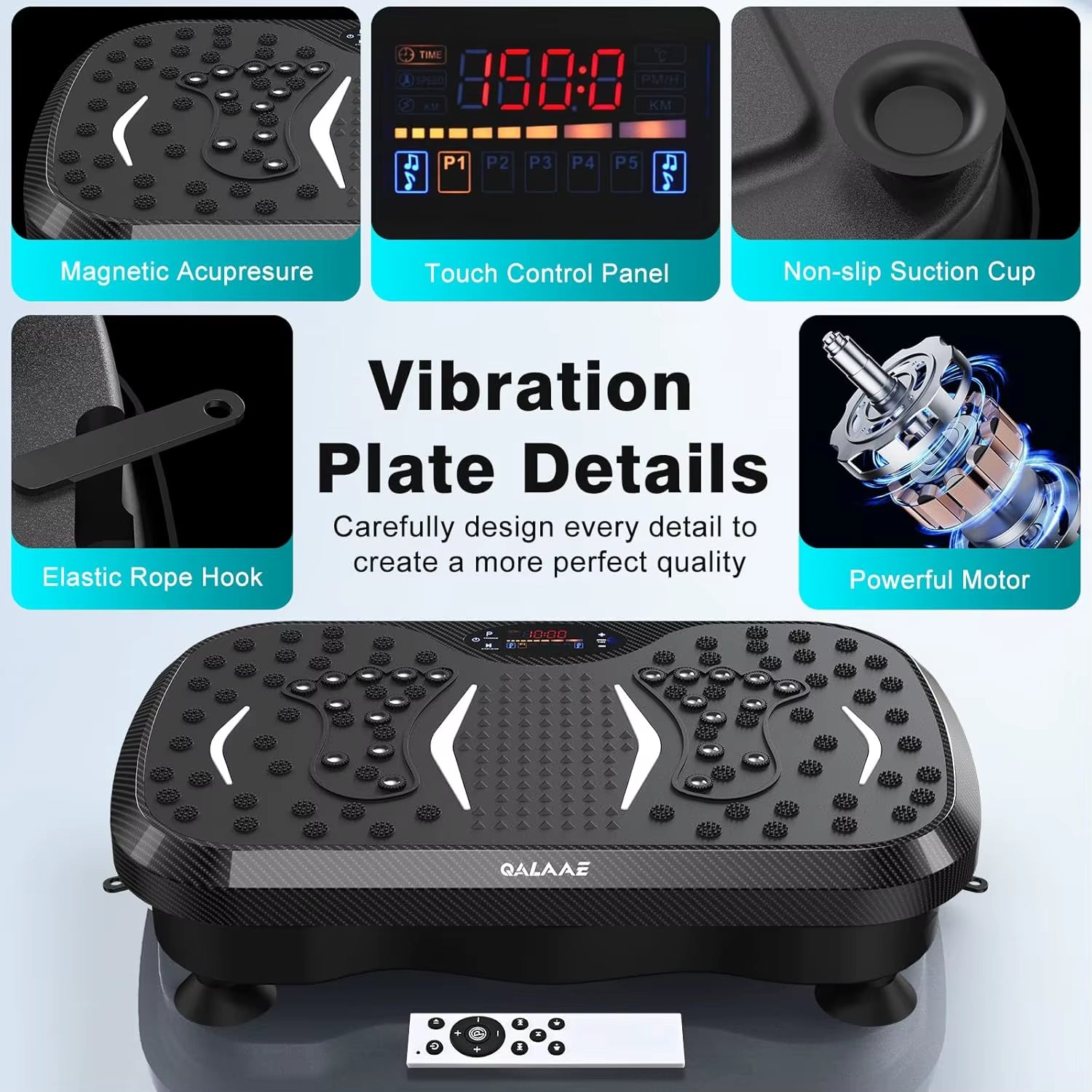 Vibration Plate Exercise Machine, Waver Vibration Plate 400 Lbs Capacity, Full Body Shaker Exercise Machine